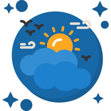 Ay. Web simgesi basit illüstrasyon