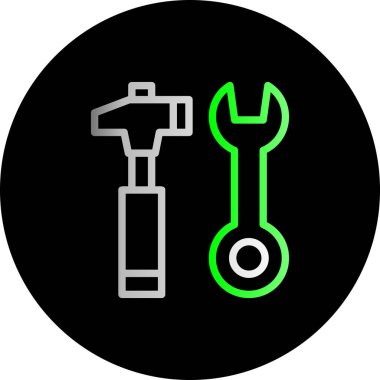 Wrench kutsal kişilerin resmi, vektör çizim
