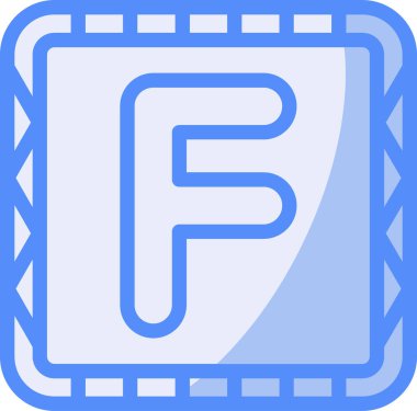 F harfi vektör simgesi
