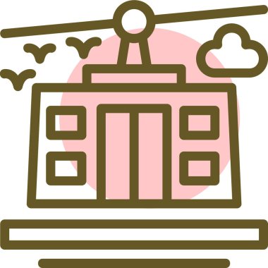 Bir binanın vektör illüstrasyonu