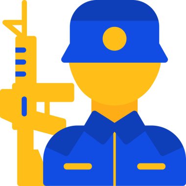 Polis. Web simgesi basit illüstrasyon