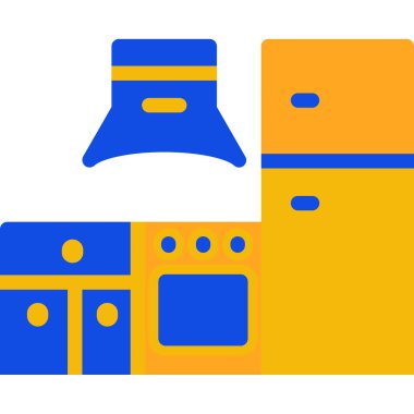 Mutfak gereçleri. Web simgesi basit illüstrasyon