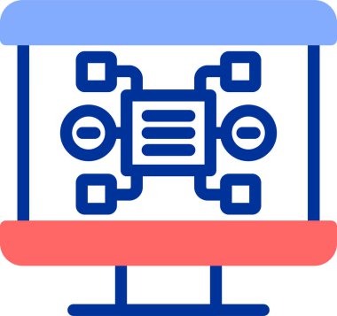 Bir benzin istasyonunun modern bir simgesinin vektör çizimi