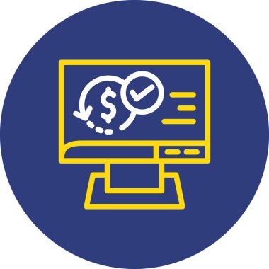 vektör lcd simgesi illüstrasyonu