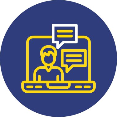 Dizüstü bilgisayar simgesi vektör çizimi