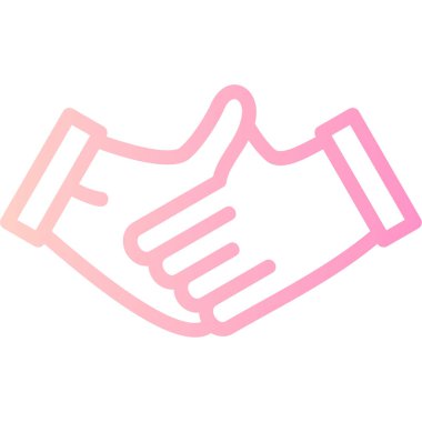 Beyaz arkaplanda el sıkışma simgesi, vektör illüstrasyon tasarımı