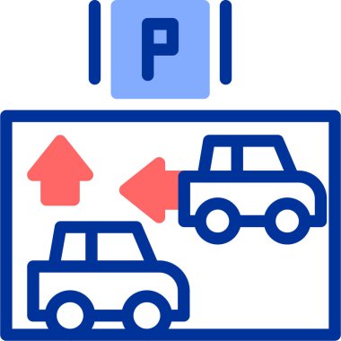 Park yeri. Web simgesi basit illüstrasyon