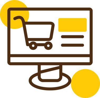 Alışveriş arabası ikon vektör illüstrasyonu