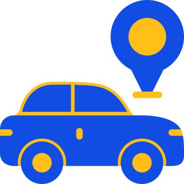 Taksinin konumu. Basit illüstrasyon