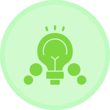 Rozet tarzında ampul yaratıcı fikir simgesi