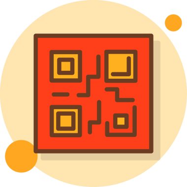 qr kod vektör simgesi
