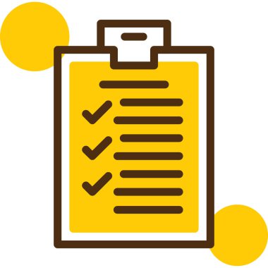 Kontrol listesi. Web simgesi basit illüstrasyon