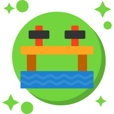 Oyuncak kurbağanın düz simgesi