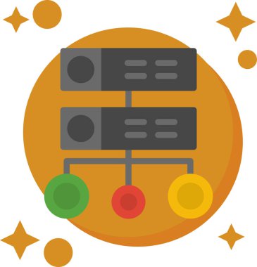 Sunucu simgesi, vektör illüstrasyonu. düz dizayn