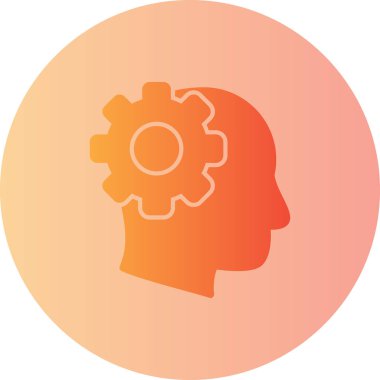 Beyin. Web simgesi basit illüstrasyon