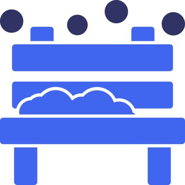 yatak ağı ikonu vektör illüstrasyonu