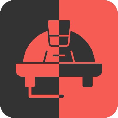 Siyah takım elbiseli ve fırçalı bir adamın vektör çizimi