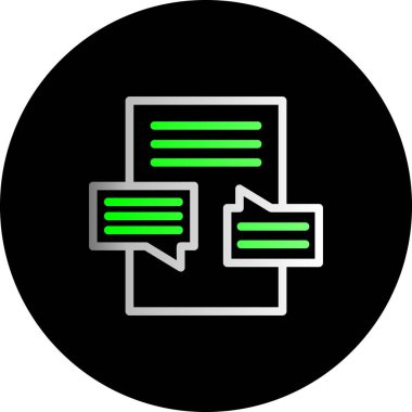 Sohbet simgesi vektör illüstrasyonu