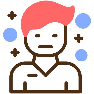 Çizgi biçimi ile Avatar Adam simgesi