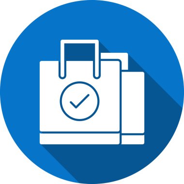 Alışveriş poşeti simgesinin vektör illüstrasyonu