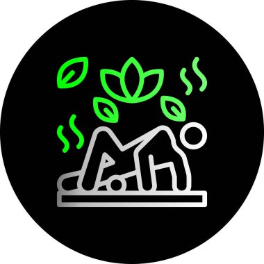 Bir ağaç simgesinin vektör illüstrasyonu