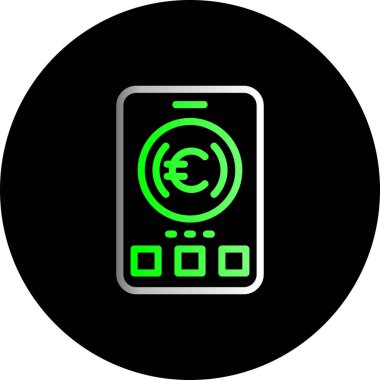 euro telefon vektör simgesi