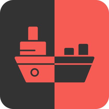  düz gemi vektör simgesi