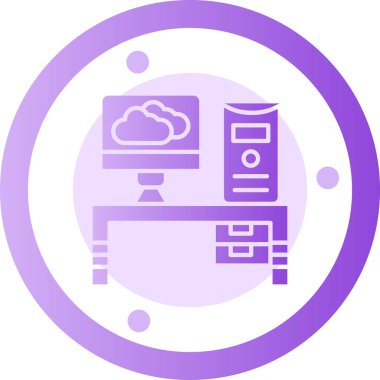 Sunucu. Web simgesi basit illüstrasyon