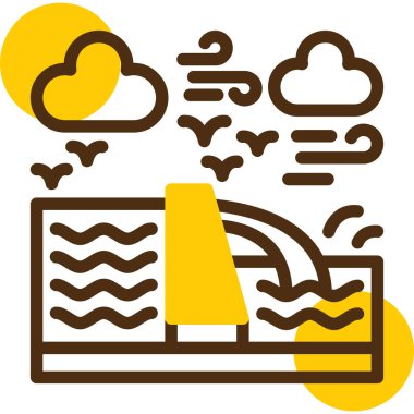 Bulut hava durumu web simgesi basit illüstrasyon