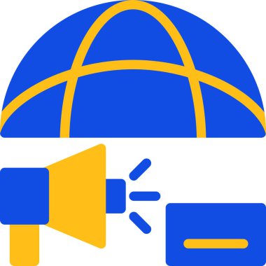 Konuşmacı. Web simgesi basit illüstrasyon