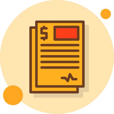 Belge. Web simgesi basit illüstrasyon