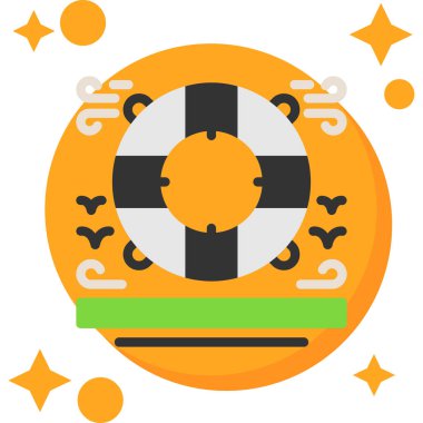 Bir can simidinin vektör illüstrasyonu