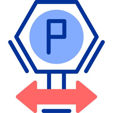 Trafik işareti web simgesi basit illüstrasyon