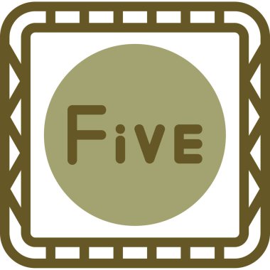 5 x simgesi sembol tasarımı