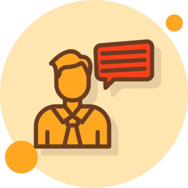 Konuş. Web simgesi basit illüstrasyon