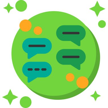 Konuş. Web simgesi basit illüstrasyon