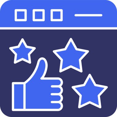 Reyting. Web simgesi basit illüstrasyon