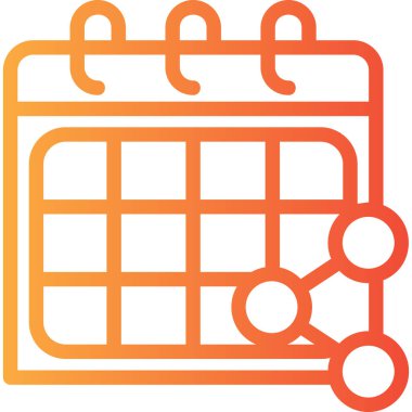 Takvim simgesi vektör illüstrasyonu