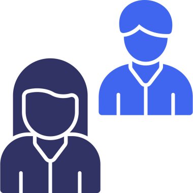 Avatar kadın ikonu. Basit resimleme