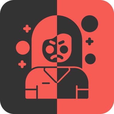 Üzgün yüzlü bir adamın vektör çizimi