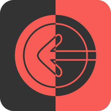 Kırmızı ve siyah simgenin vektör illüstrasyonu