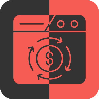 Dolar makine simgesi soyut arkaplanda izole