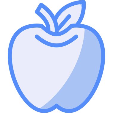 Elma. Web simgesi basit illüstrasyon