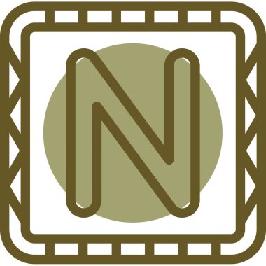 Bir n harfinin vektör görüntüsü ile Rusya 'nın durumu