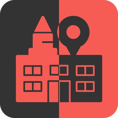 Bir harita simgesinin vektör illüstrasyonu