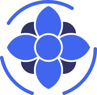 Çiçek. Web simgesi basit illüstrasyon