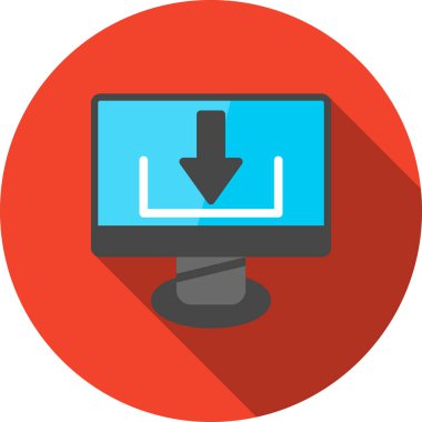 Düz simge, vektör illüstrasyonu indir