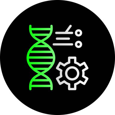 DNA vektör ikonu tasarım şablonu çizimi