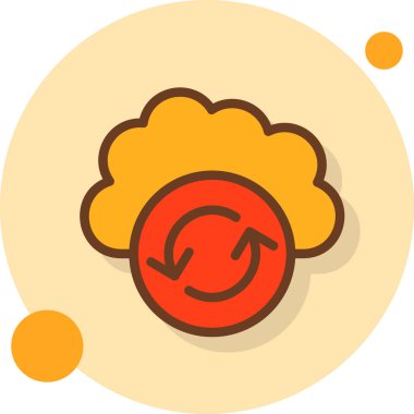 Bulut. Web simgesi basit illüstrasyon