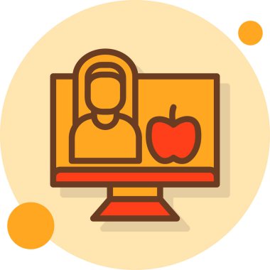 Bilgisayar monitörü. Basit resimleme